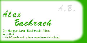 alex bachrach business card